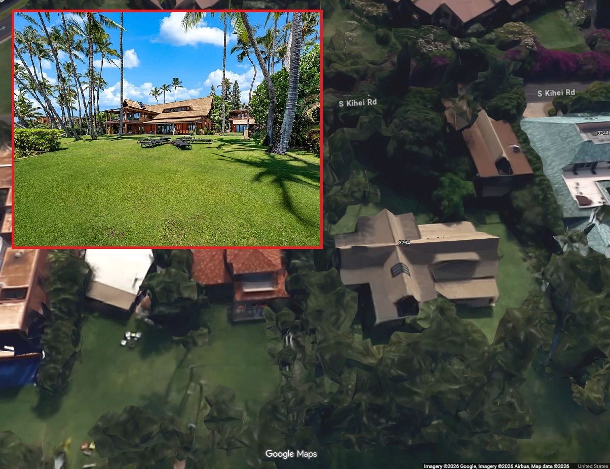 Jim Carrey Maui House: 3234 S Kihei Rd Kihei, HI 96753 - Listed for $35 Million